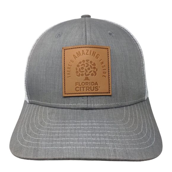 There's Amazing Inside Florida Citrus Snapback Trucker Hat Gray One Size - Picture 1 of 6
